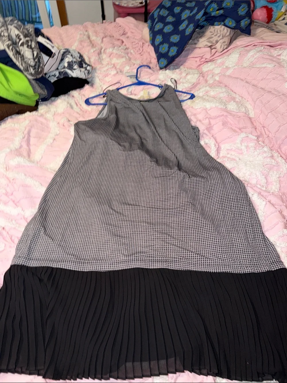 Michael Kors Black and White Midi Dress